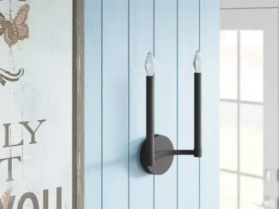 Bellefonte 2 - Light Dimmable Candle Wall Light Free 3D model