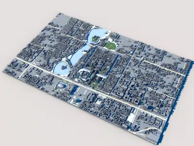 Beijing Cityscape Part of Central Beijing 3D model