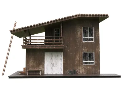 old Cabin scene 3D model