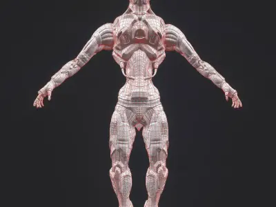 Sci Fi - Robot Character -PBR-Low Poly-Realistic Model Low-poly 3D model