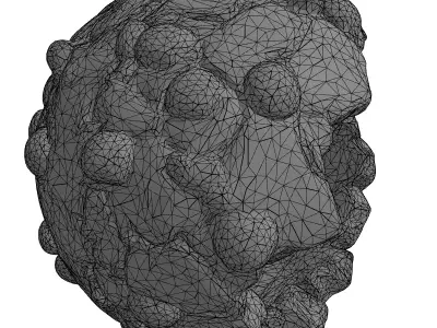 Ancient Gemstone Egg with Glowing Core Low-poly 3D model