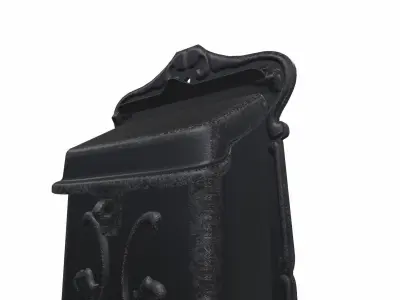 Metal mailbox Low-poly 3D model