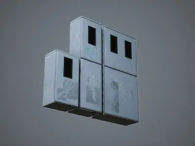 Electrical Breaker Boxes Low-poly 3D model