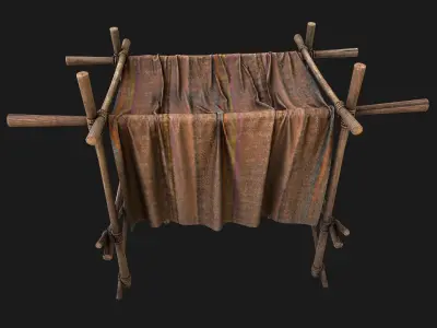 Medieval Market Stalls Tent Pack Low-poly 3D model