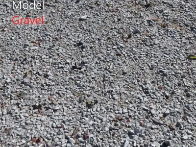 Ultra realistic Gravel White Scan 3D model