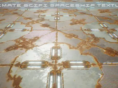 PBR Sci-Fi Spaceship Texture 02 Low-poly 3D model