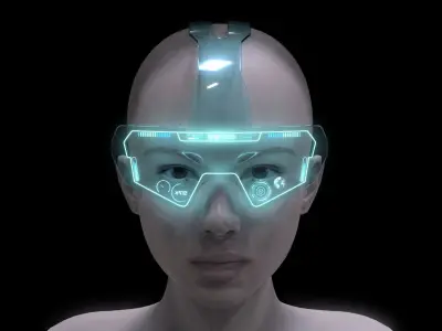 Sci Fi Helmet Goggles Glasses 3D model