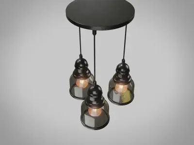 Ceiling Light 8 Low-poly 3D model