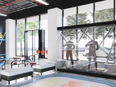 Basketball store Sporting Goods Shop 3D model