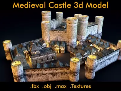 Medieval Castle- 3d Model 3D model