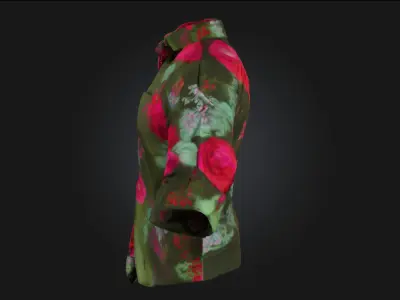 Floral Elegance Graceful Apparel Model for Fashion Free 3D model