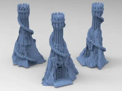 Grey scull Tower archway  3D model