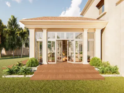 Conservatory structure sketchup model 3D model