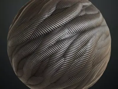 Sci-Fi Black Ribbed Flexible Hose PBR Seamless Texture