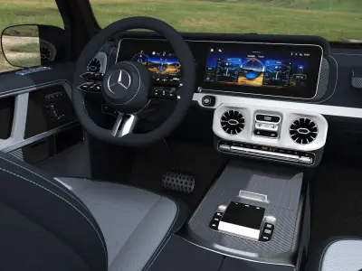  Mercedes-Benz G580 2025 Blue Rigged for Maya 