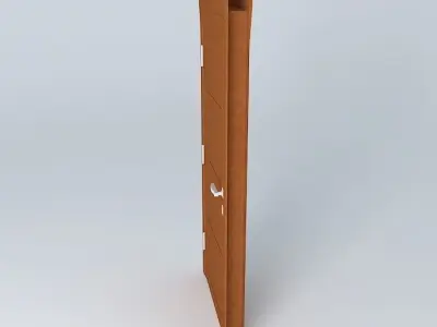 Wood door 2  3D model