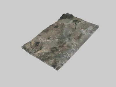 Riverside City Low-poly 3D model