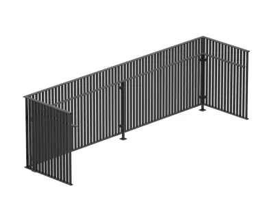 Metal fencing metal fence fencing for balcony 3D model