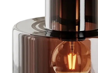Hubsch Glass Pendant Lamp in Brown 3D model