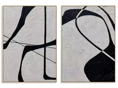 Abstract Painting Frame set 3D model 585
