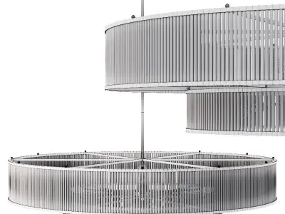 Restoration Hardware MARAIS ROUND CHANDELIER 60 Nickel 3D model