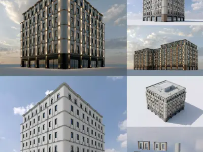 Modular City Building 3D model