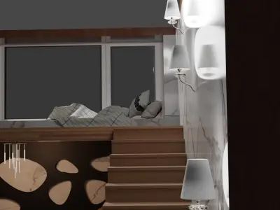 Small interior set Free 3D model