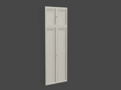 Wardrobe closet with two doors 3D model