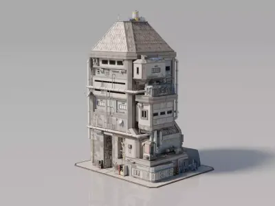 Neighborhood tower Building 2 3D model