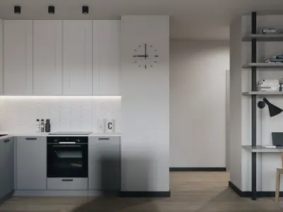 Modern Interior Design Flat 001 3D model