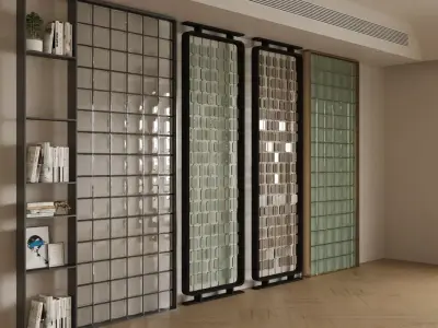 glass partition 3D model
