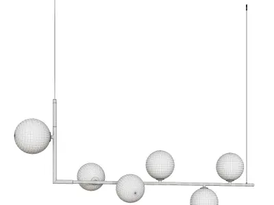 Design 6 Light Kitchen Island Pendant 3D model