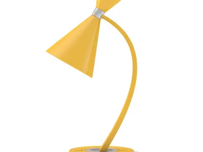 Curvy Lamp and Table 3D model