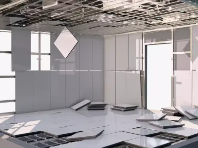 Abandoned Modular Booth M1 3D model