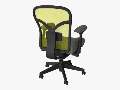 Low Back Ergonomic Office Chair Leather 3D model