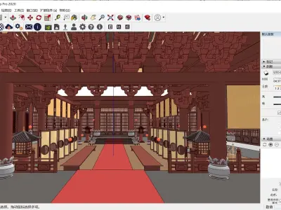 Historical Series - Ancient Banquet Palace Interior 1 3D model