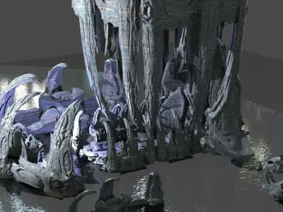 Wraith Hive Monarch base Kit bash 1 3D model