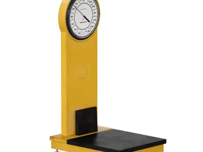 Round floor industrial scales 3D model