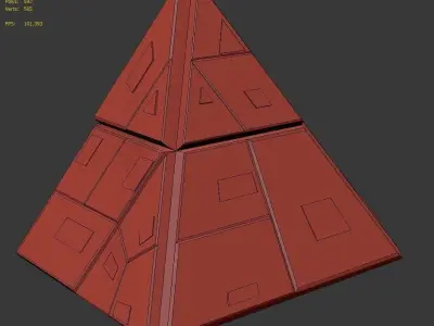 Sci Fi Pyramid Shape Triangle 1 Low-poly 3D model