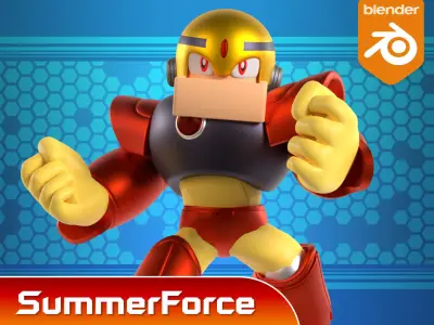 Gutsman - Megaman Powered up 3D model