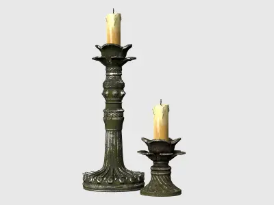 Candle Holder Low-poly 3D model