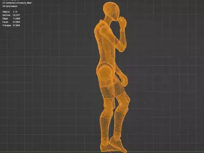 Moonwalk Animated 3D Model 3D model