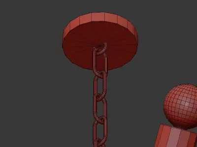 Loft Industrial Sputnik Chandelier 3D model