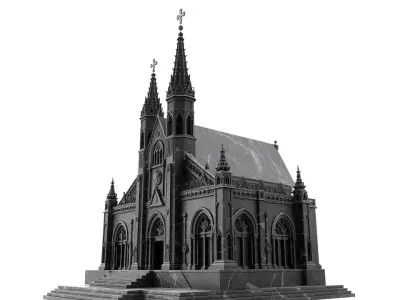 Gothic Stone Cathedral model pack Low-poly 3D model