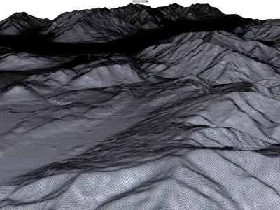 Queenstown Terrain New Zealand 3D model
