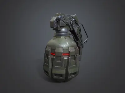 Sci-Fi grenade Transformers Decepticon Low-poly 3D model