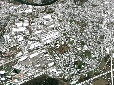 Cityscape Kaunas Lithuania 3D model