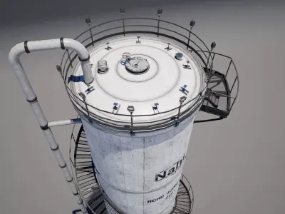 Industrial Storage Silo Tank 3D model