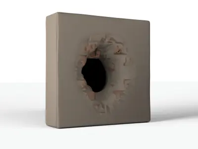 Wall escape hole Low-poly 3D model