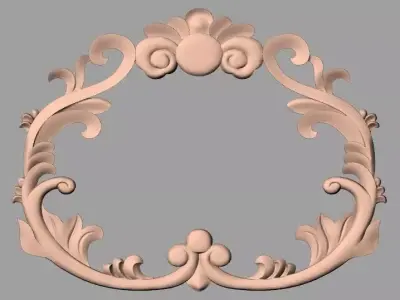 Photo frame 3D relief models STL Files used for CNC Router E979 3D model